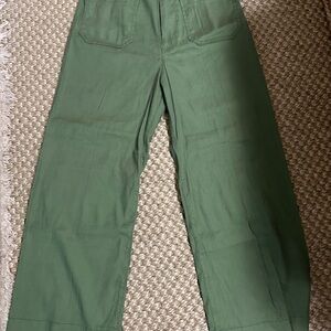 Maeve Green Wide-Leg Pants The Colette